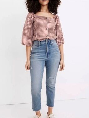 Madewell The Perfect Vintage Jean, distressed, raw hem, size 30